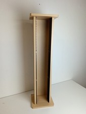 Wooden CD Tower Rack Vertical Media Storage Unit Holds 60 CDs Light Wood Effect