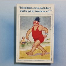 Comic Policeman Wet Truncheon Postcard 1958 Donald Mcgill Artist Signed