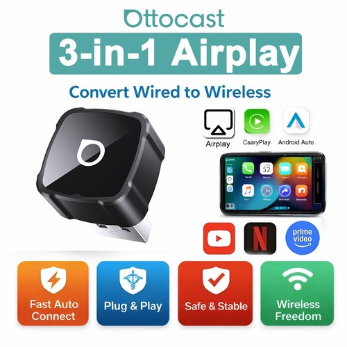 Ottocast 3in1 wireless - 3in1, carplay