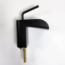 Crosswater Love Me Matt Black Bath Filler Tap Waterfall Style Single Lever