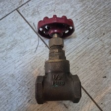 1/2" BRASS GATE VALVE FEMALE THREDED- PN20 NEW