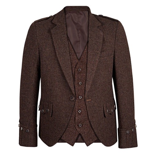 Scottish brown tweed wool - scottish,
