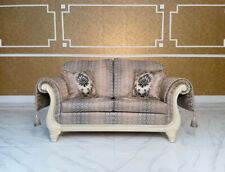 Gascoigne 2 Seater Grace Victoria Gold Brown Silver Stripe Italian Sofa - £4,899