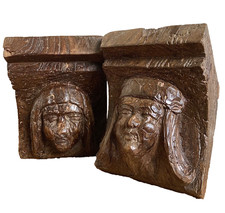 PAIR of PRIMITIVE ANTIQUE