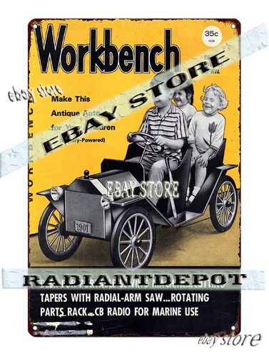 Tin sign 1962 diy workshop - tin,