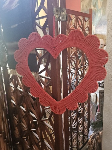 Hanging red woven rustic - hanging,