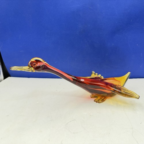 Vintage glass goose bird - goose,