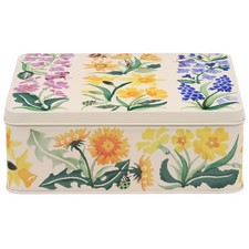 Emma Bridgewater Wildflowers Rectangular Steel Storage Tin 19.5cm Spring Design