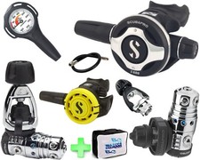 SCUBAPRO MK25 EVO S600 DIN 300 YOKE + R105 OCTOPUS COMPACT SPG 400B + BCD HOSE