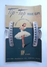 BNIP Vintage 1930's 2 x Aluminium Marcel Wave Hair Clips by Tip-Top  Deadstock