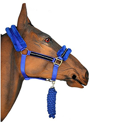 Blue horse diamonte head - blue,