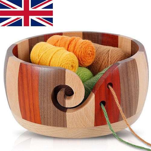 Wooden yarn bowl hand - wooden, made