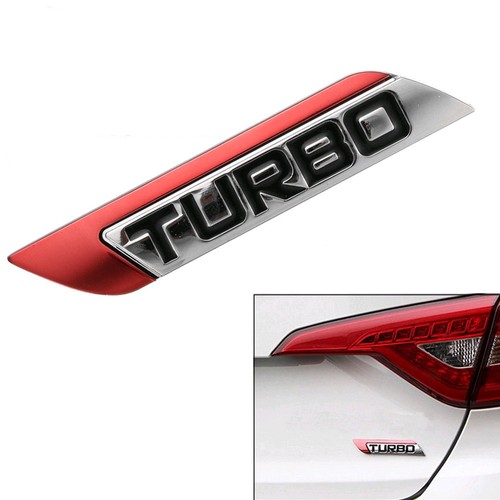 Red turbo logo car stickers - 1x,
