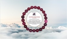 Lepidolite 8mm Natural Gemstone Crystal Beaded Elastic Bracelet