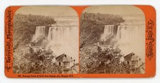 Stereoview Stereoscope Card Terrapin Tower From Canada Side Niagara Falls USA
