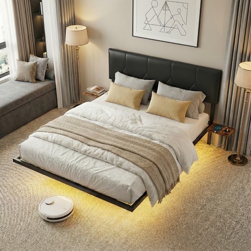 4ft 4ft6 floating - metal, bed