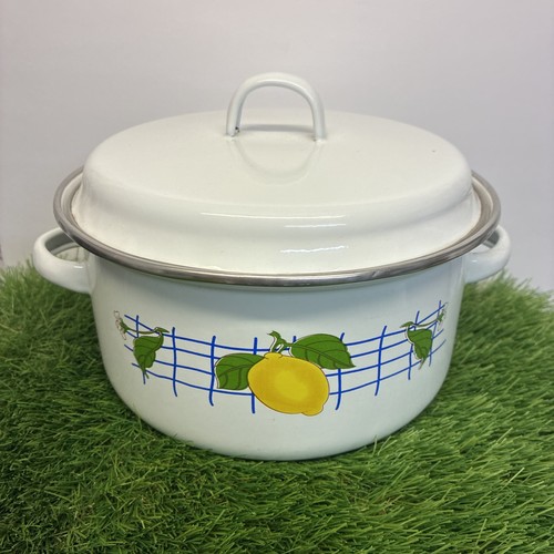 Vintage enamel dutch oven - dutch,