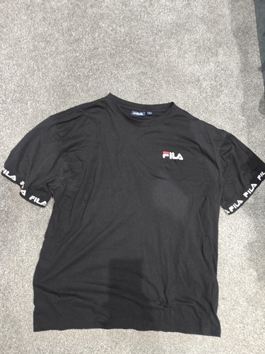 Black fila shirt - black, t-shirt
