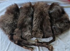 Fur Stole Wrap with Claws -