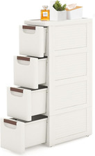 Slim 4-Drawer Rolling Storage