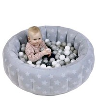 Velvet Soft Baby Ball Pit Pool Round Plus 30 Soft Balls Play Kids Play Game|