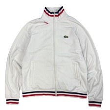 Vintage Lacoste Sport Track Jacket Mens Size XL (7) Full Zip Warm Up White