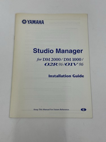 Yamaha studio manager - yamaha,