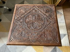 antique Arts & Crafts Hand carved side table