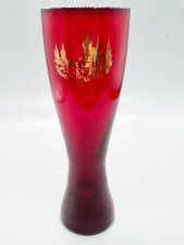VINTAGE HRADCANY RUBY RED TALL