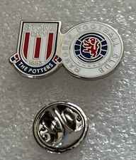 Stoke City & Glasgow Rangers Supporter Enamel Badge Collectable - Wear Proud