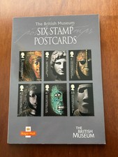 The British Museum Six Stamp Postcards Booklet 2003 Large 150 x 210mm  GC