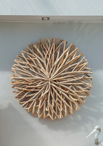 Large driftwood circle wall - driftwood,