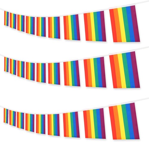 Rainbow pride bunting meters - rainbow,