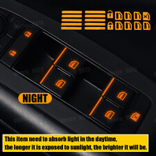Car Sticker Door Window Switch Luminous Orange Decal Night Safety Accessories