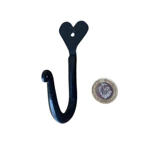 Hook black wrought iron door - wrought,