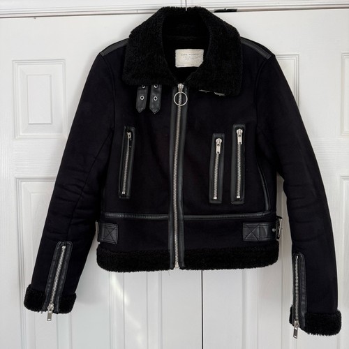 Zara black faux suede - black,