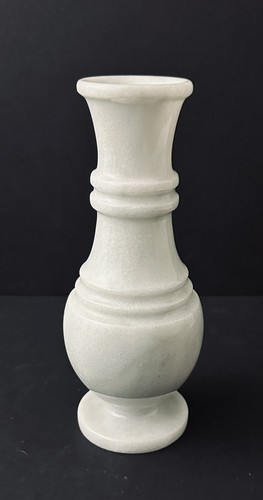 White marble ringed pedestal - marble,