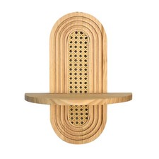 Arched rattan floating - floating, shelf