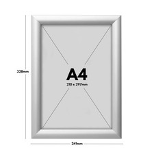 Snap frame A4 Silver 25mm
