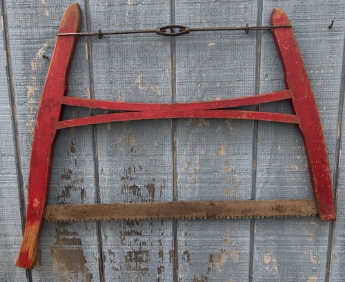 Vintage maine red bucksaw - maine,