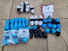 blue mdpe plastic mains water pipe fittings