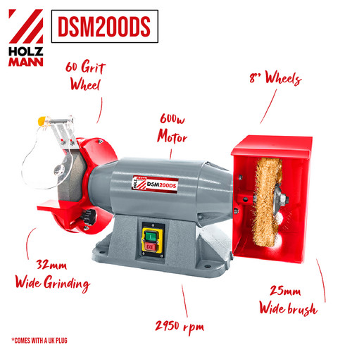 Holzmann bench grinder - 8",