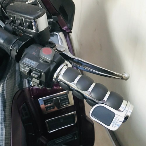 Chrome motorcycle handle - motorcycle,