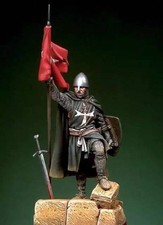 1/32 Resin Model Kit Medieval Knight Hospitaller Warrior Unpainted