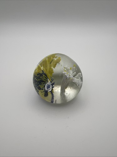 Floral paperweight blue - floral,