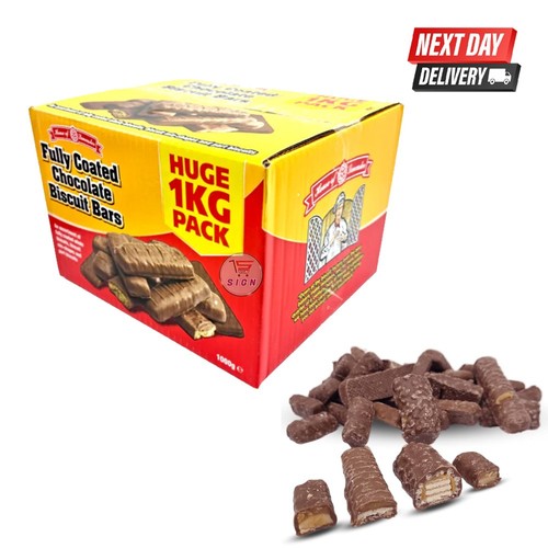 Broken biscuit fully coated - biscuit,