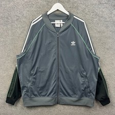 Adidas Jacket Mens XXL Grey Tricot Superstar Track Top Originals Firebird Coat