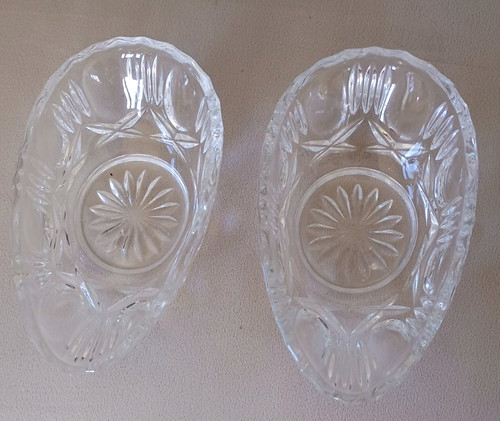 Vintage glass avocado dishes - vintage,