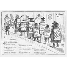 BEECHAMS PILLS Sandwich Boards Theme Victorian Advertisement 1889