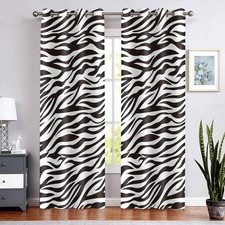 Animals Zebra Print Curtain